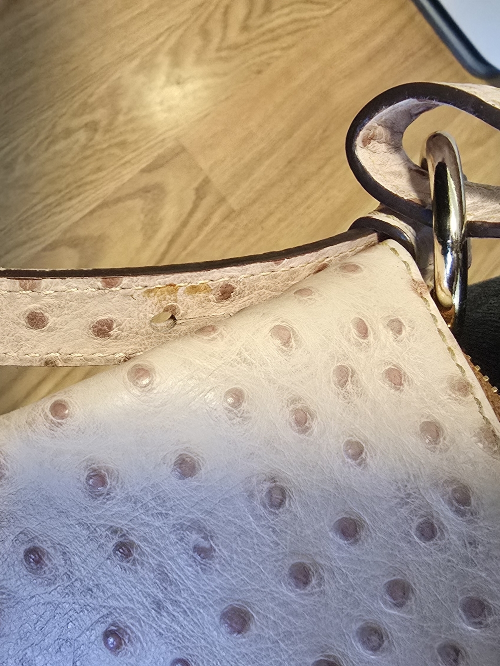 Dooney & Bourke Pink Ostrich Shoulder Bag - Picture 5 of 15